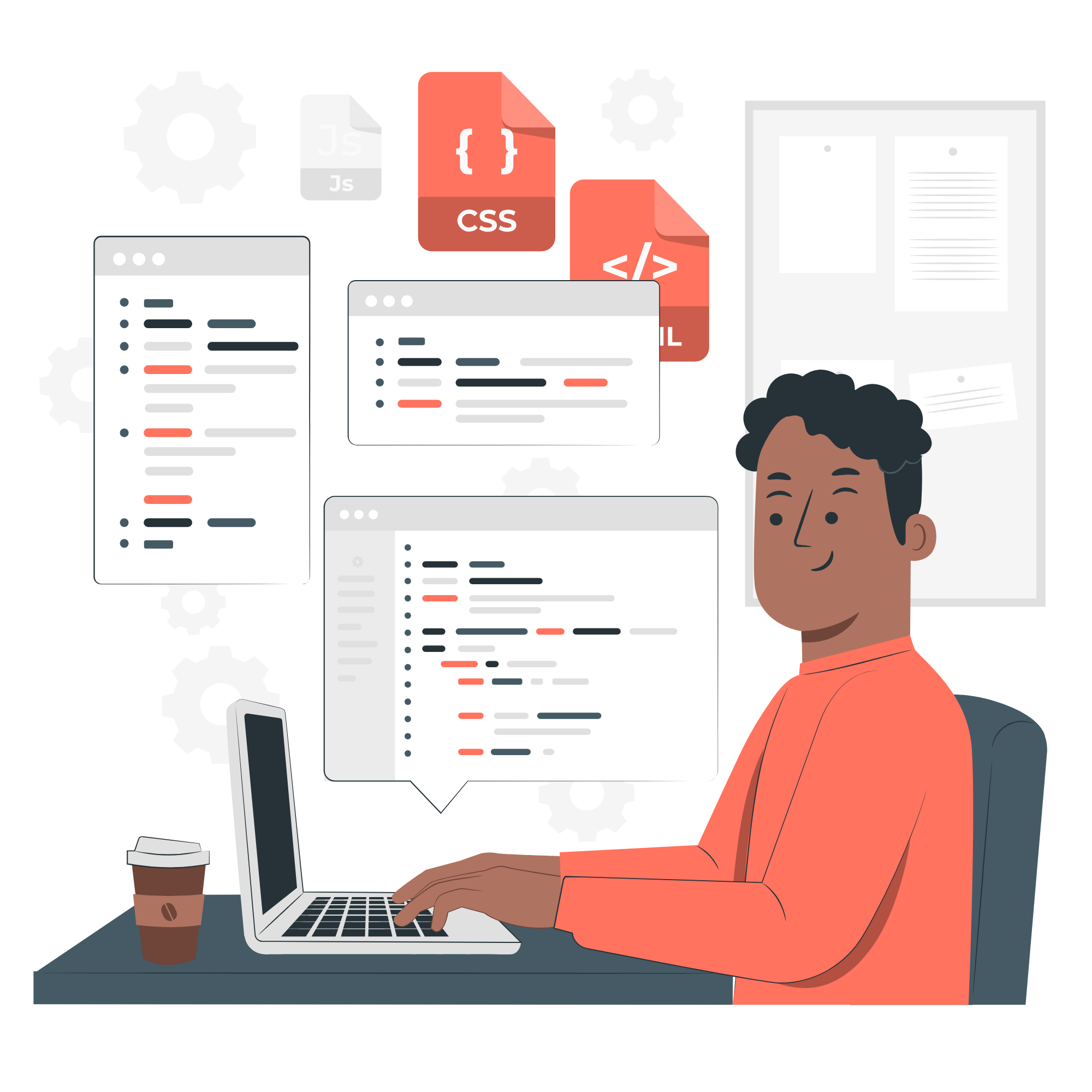 man coding